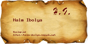 Halm Ibolya névjegykártya