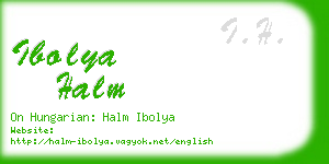 ibolya halm business card